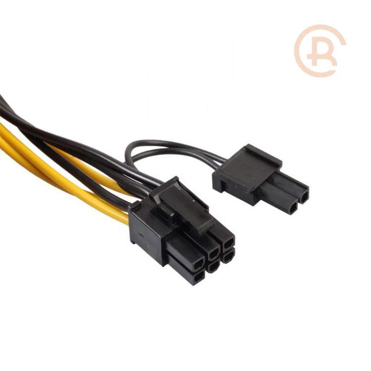 Cable de alimentación para tarjetas gráficas, PCI-E, 6 + 2pin, 50 cm, 8 pieza (s)