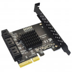 Адаптер SATA PCI e, 6 портов, SATA 3,0-PCI Express x4