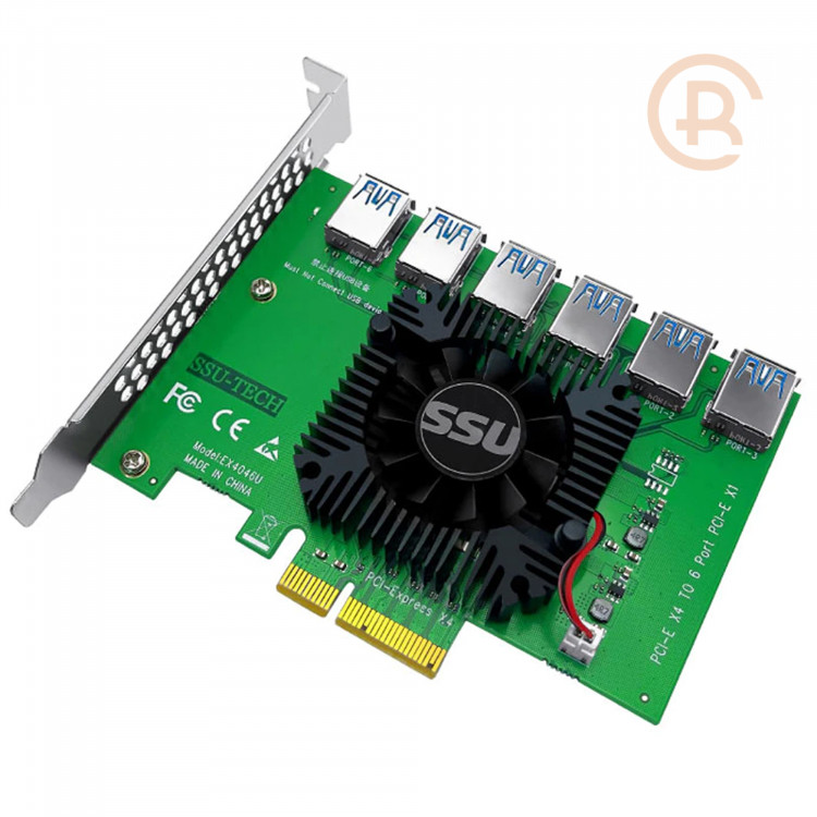 Adapter PCI Express for 6 video cards