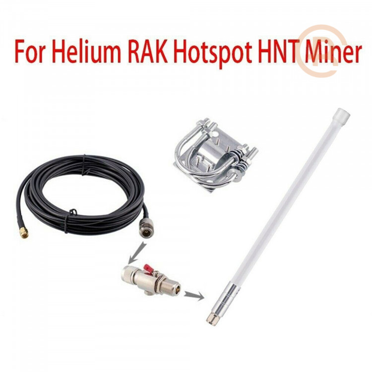 Antena 6-15 dB para minería Helium, 32-220 cm