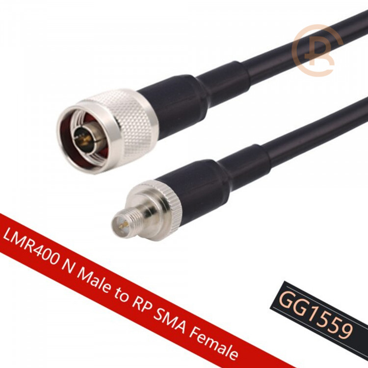 Cable coaxial LMR400 con conector  N-Tipo, 1.5m